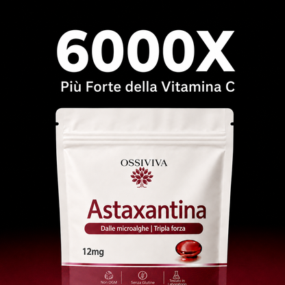 Ossiviva Astaxantina 12mg — Pelle, Energia & Anti-Età