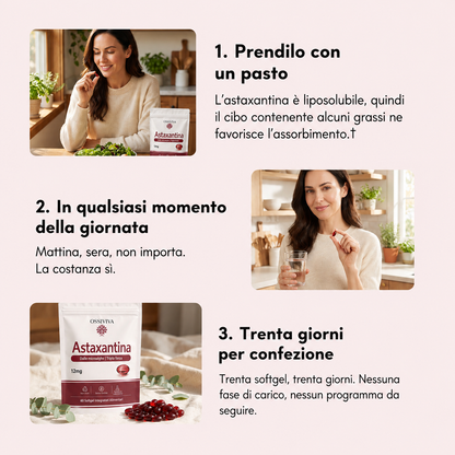 Ossiviva Astaxantina 12mg — Pelle, Energia & Anti-Età